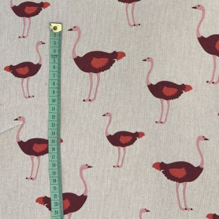 Decoration fabric Linenlook Ostrich