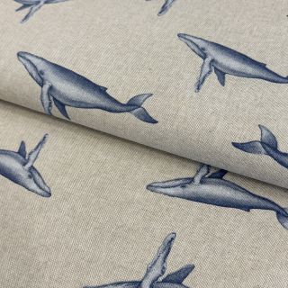 Decoration fabric Linenlook Sperm whale