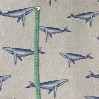 Decoration fabric Linenlook Sperm whale