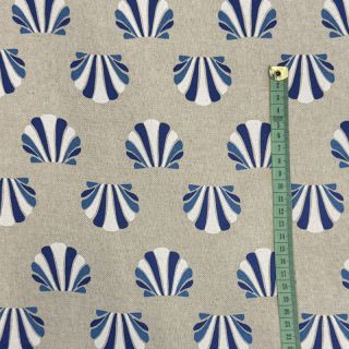 Decoration fabric Linenlook Seashell blue