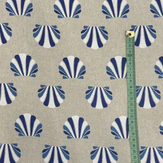 Decoration fabric Linenlook Seashell blue