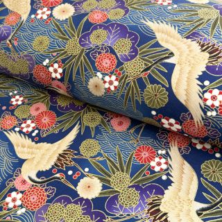Cotton fabric JAPAN Misaki bleu