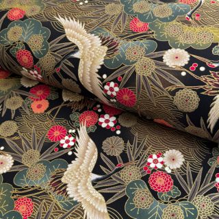 Cotton fabric JAPAN Misaki noir