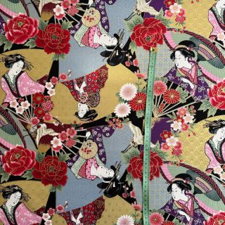 Cotton fabric JAPAN Sayuri rouge