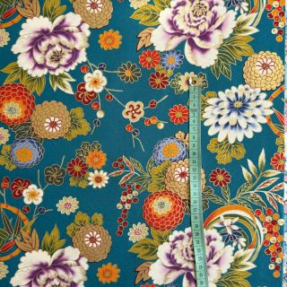Cotton fabric JAPAN Chihiro turquoise