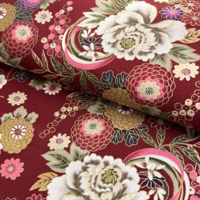 Cotton fabric JAPAN Chihiro rouge