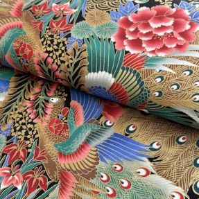 Cotton fabric JAPAN Hoshi emeraude