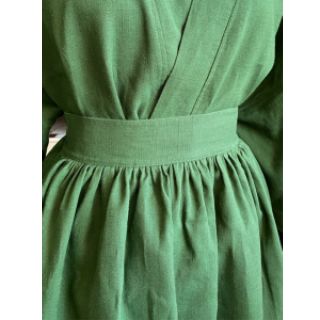 Linen enzyme washed dark green