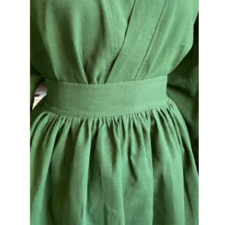 Linen enzyme washed dark green