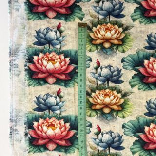 Linen viscose Clover design D digital print