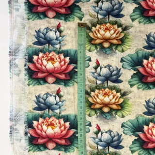 Linen viscose Clover design D digital print