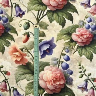 Linen viscose Casia design D digital print