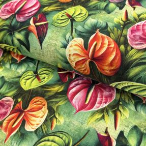 Linen viscose Rosalie design E digital print