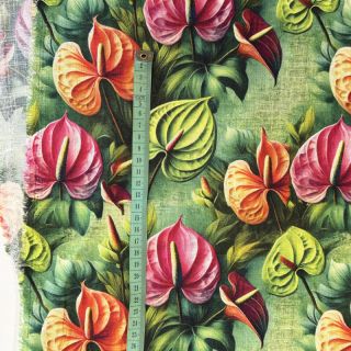 Linen viscose Rosalie design E digital print