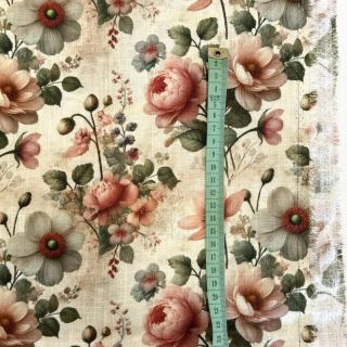 Linen viscose Delphine design B digital print