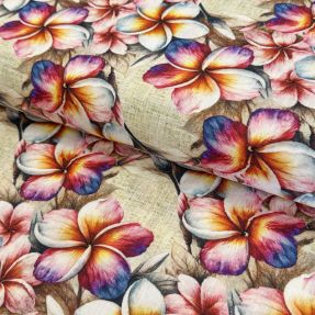 Linen viscose Jasmine design B digital print