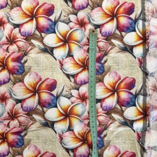 Linen viscose Jasmine design B digital print