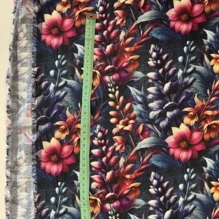 Linen viscose Viola design G digital print