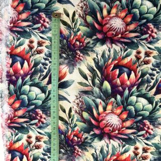 Linen viscose Azalea design D digital print