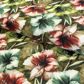 Linen viscose Azalea design C digital print