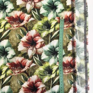 Linen viscose Azalea design C digital print