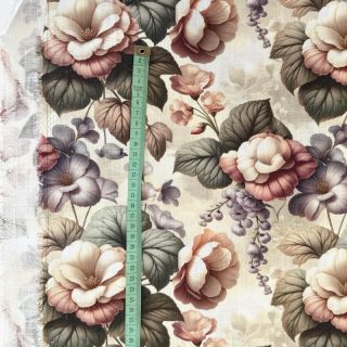 Linen viscose Casia design B digital print