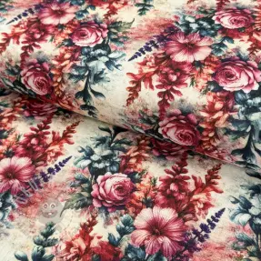 Linen viscose Viola design C digital print