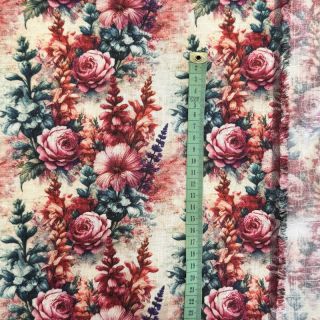 Linen viscose Viola design C digital print