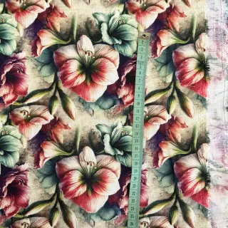 Linen viscose Azalea design A digital print