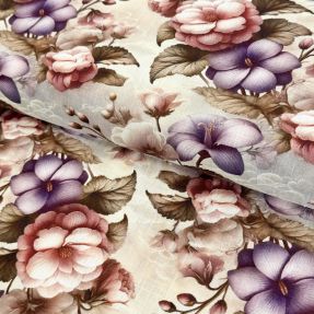 Linen viscose Casia design C digital print