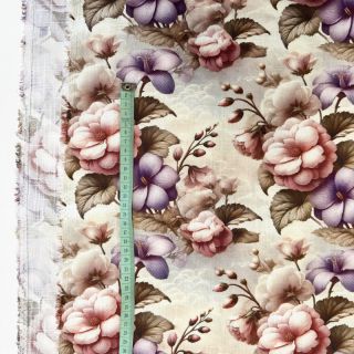 Linen viscose Casia design C digital print