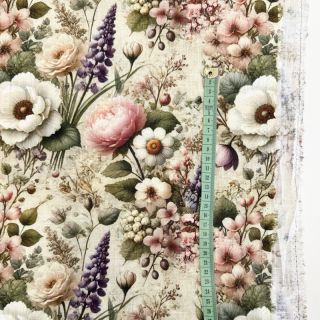 Linen viscose Casia design F digital print