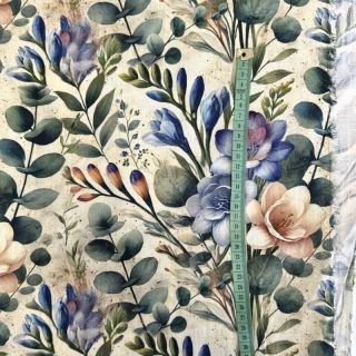 Linen viscose Casia design E digital print