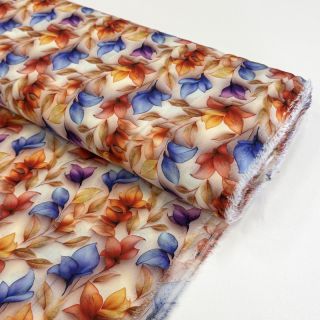 Viscose RAYON POPLIN Leafs design D digital print