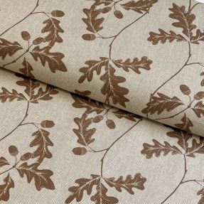 Decoration fabric Linenlook Oak Tree Leaf
