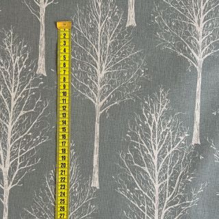 Decoration fabric Linenlook Forest Tree Silhouette soft green