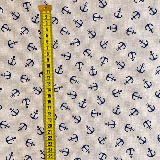 Decoration fabric Linenlook Little Anchor Hope