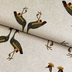 Decoration fabric Linenlook Exotic Birds