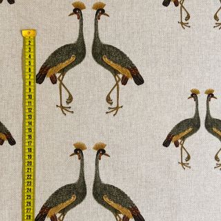 Decoration fabric Linenlook Exotic Birds