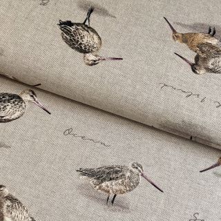 Decoration fabric Linenlook Sandpiper Bird