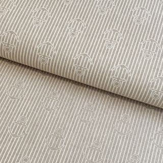Decoration fabric Linenlook Iconic Anchor Stripe linen