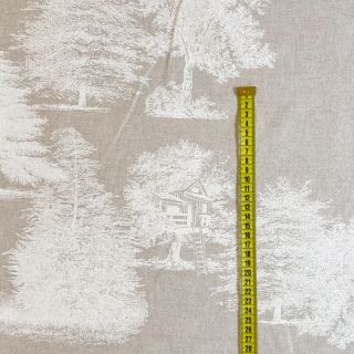 Decoration fabric Linenlook Winter wood