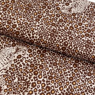 Decoration fabric Linenlook Hidden Leopard