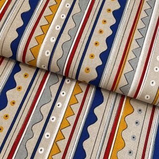 Decoration fabric Linenlook Nautic Wave