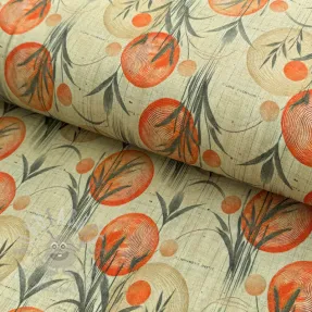 Jersey VISCOSE Enjoy The Silence orange digital print