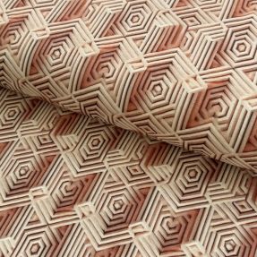 Jersey VISCOSE Structure beige digital print