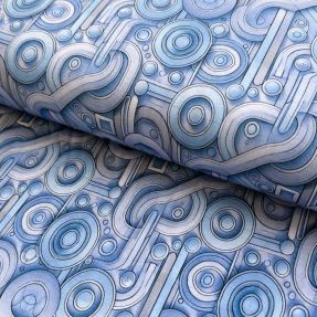Jersey VISCOSE Unity blue digital print