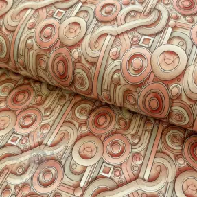 Jersey VISCOSE Unity orange digital print