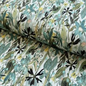 Jersey VISCOSE Vibrant forest green digital print