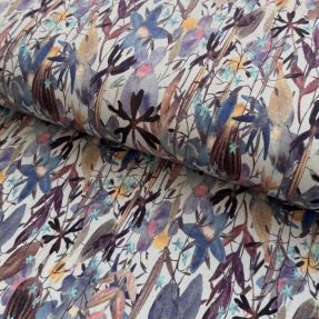 Jersey VISCOSE Vibrant forest grey digital print